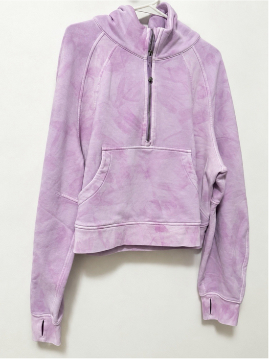 lululemon athletica Tops - Lululemon Scuba Oversized Half-Zip Hoodie in a purple tie-dye XL /2xL